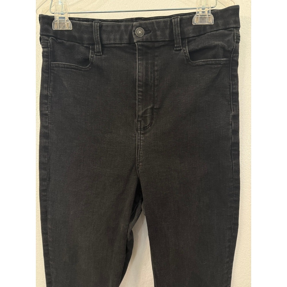 Women's American Eagle Ne(x)t Level Stretch Faded Black Jeans Size 14 Long - Picture 3 of 9